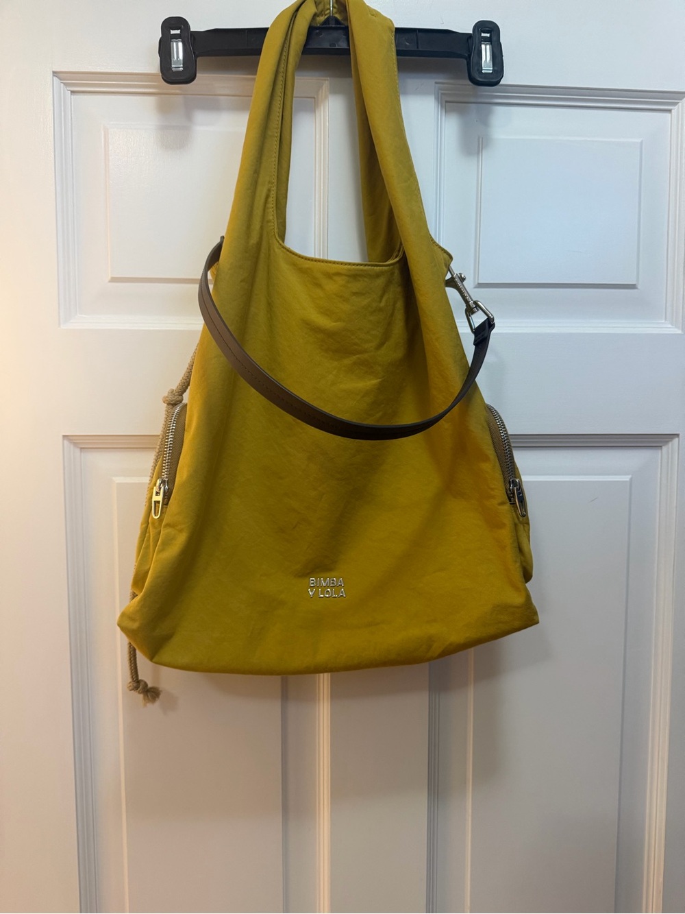Bimba Y Lola Nylon Tote w/ leather strap